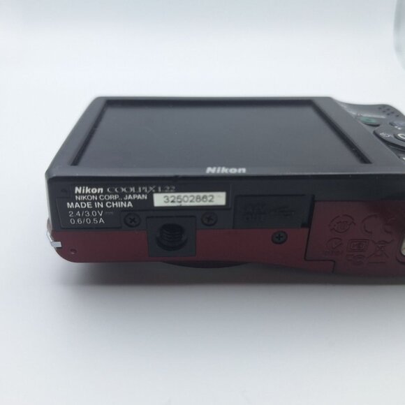 Nikon Red Coolpix L22 Digital Camera 12.0MP 3.6 Optical Zoom Tested Works Travel - Picture 6 of 8